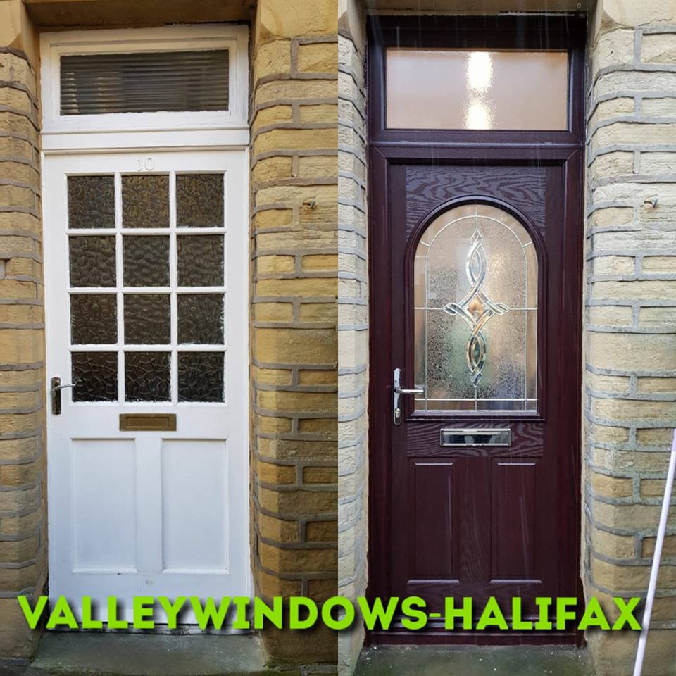 Valley Windows Halifax - wood door replaced with composite door